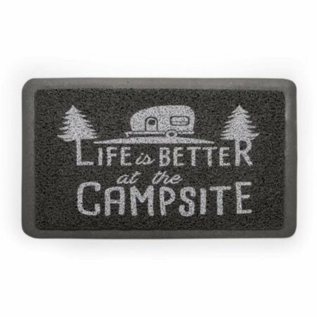 BACK2BASICS 126.3201 Life is Better at the Campsite Scrub Rug, Blue BA3663699